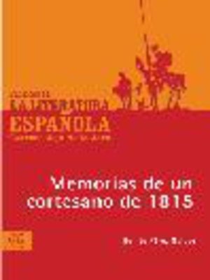 cover image of Memorias de un cortesano de 1815